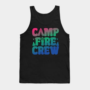 Camp Fire Crew Camping Life Happy Camper Camping Firepit Tank Top